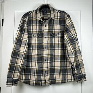 Abercrombie & Fitch Plaid Heavy Weight Flannel Shacket Size XXL